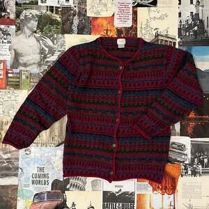 Adorable vintage cardigan sweater red